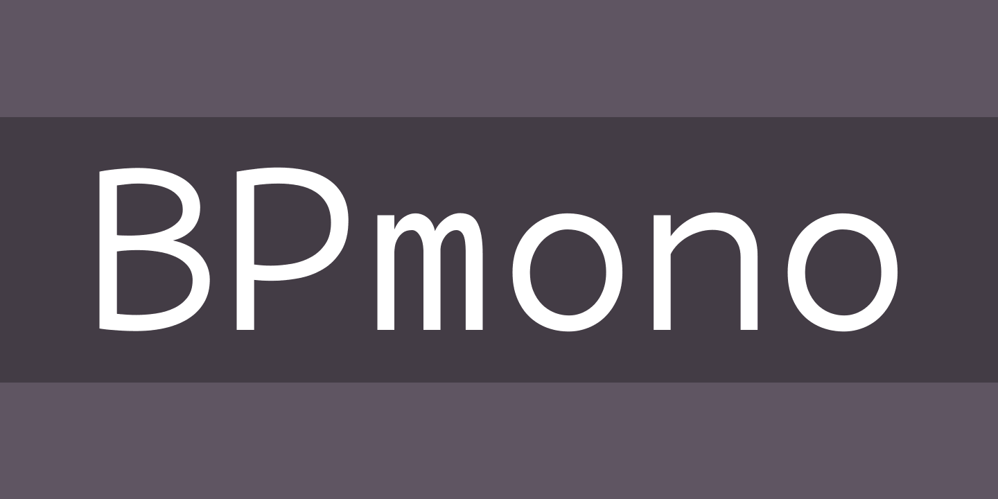 Пример шрифта BPmono #1